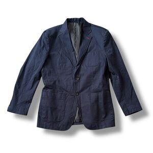 Louis Castel Suit Jacket Mens‎ Navy Blue Large Blazer